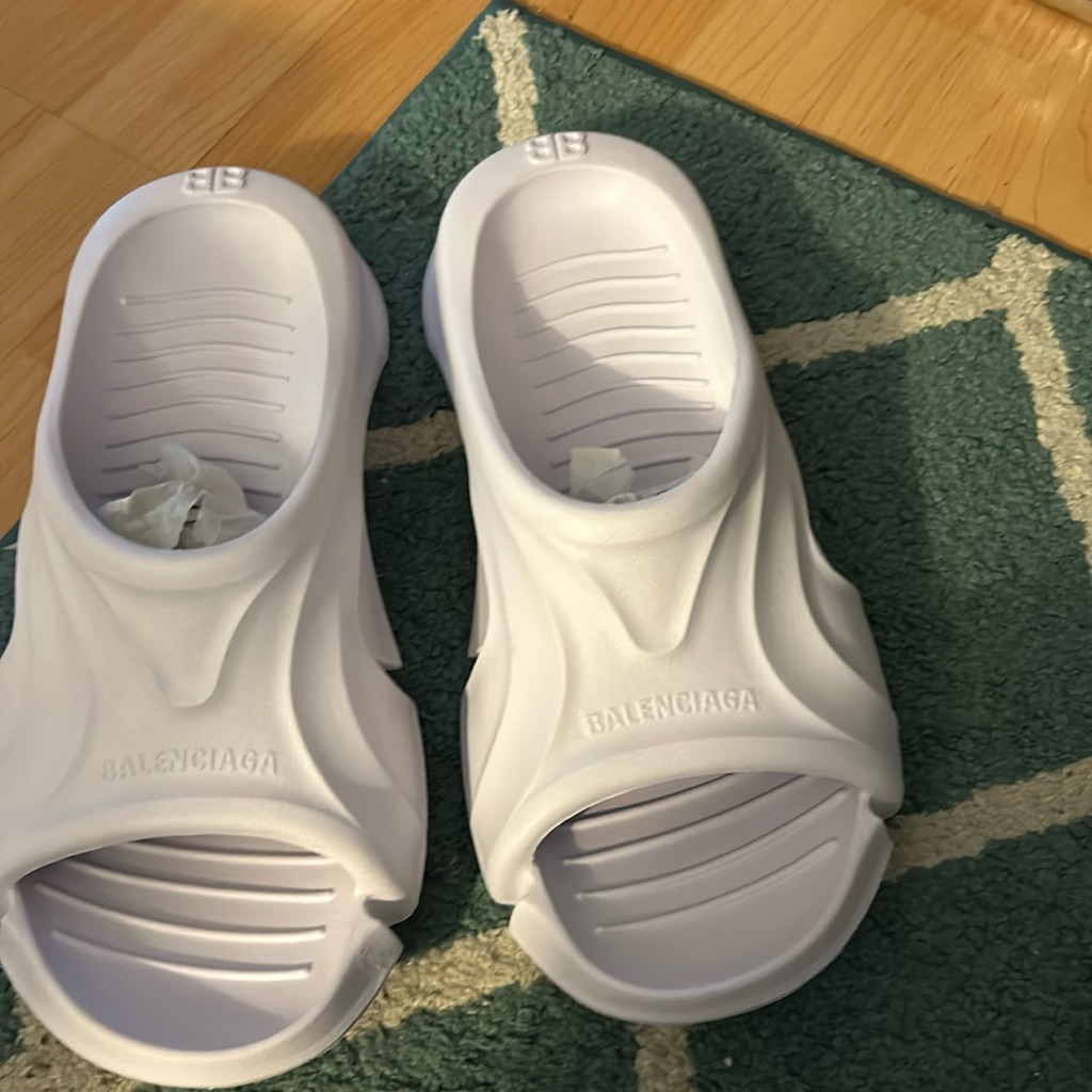 Balenciaga Track Slides Sandal White